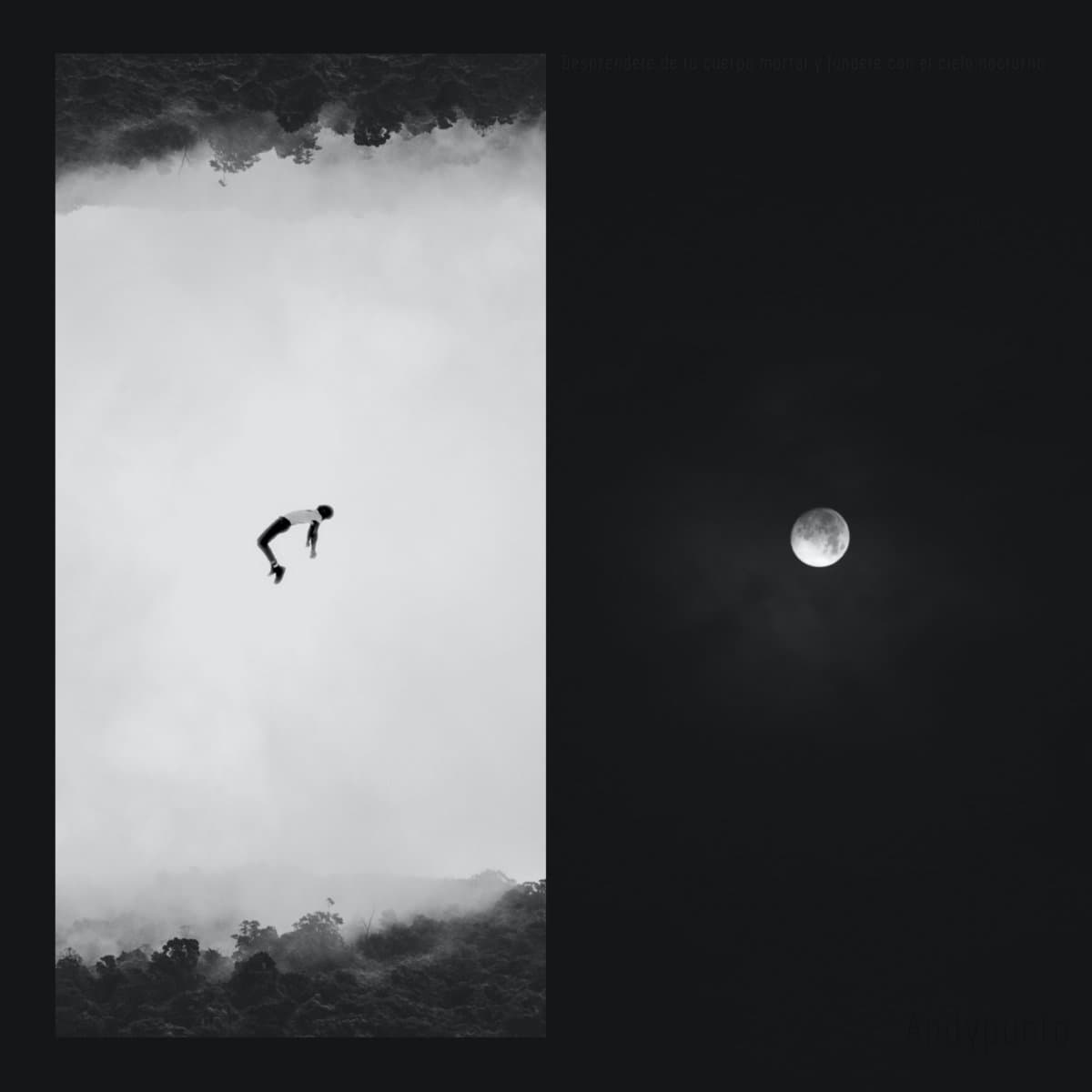 Despr​é​ndete de tu cuerpo mortal y f​ú​ndete con el cielo nocturno artwork